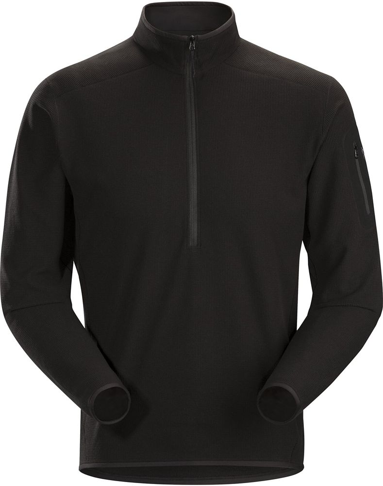 Arc'teryx Delta LT Zip Neck Pullover Mens - Black