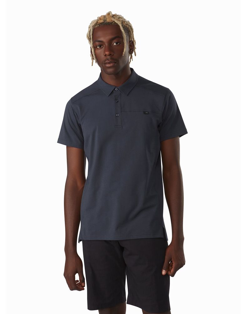Arc'teryx Captive SS Polo Shirt Mens - Blue
