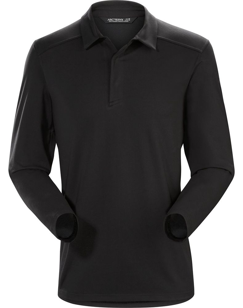Arc'teryx Captive LS Polo Shirt Mens - Black