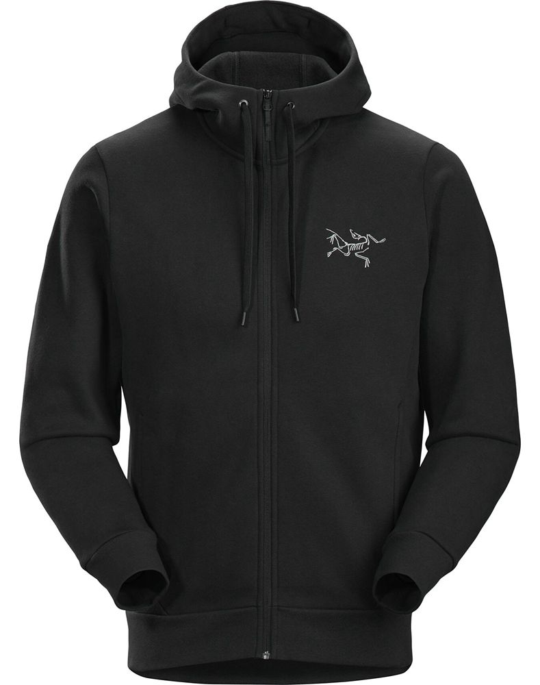 Arc'teryx Bird Emblem Full Zip Hoodie Mens - Black