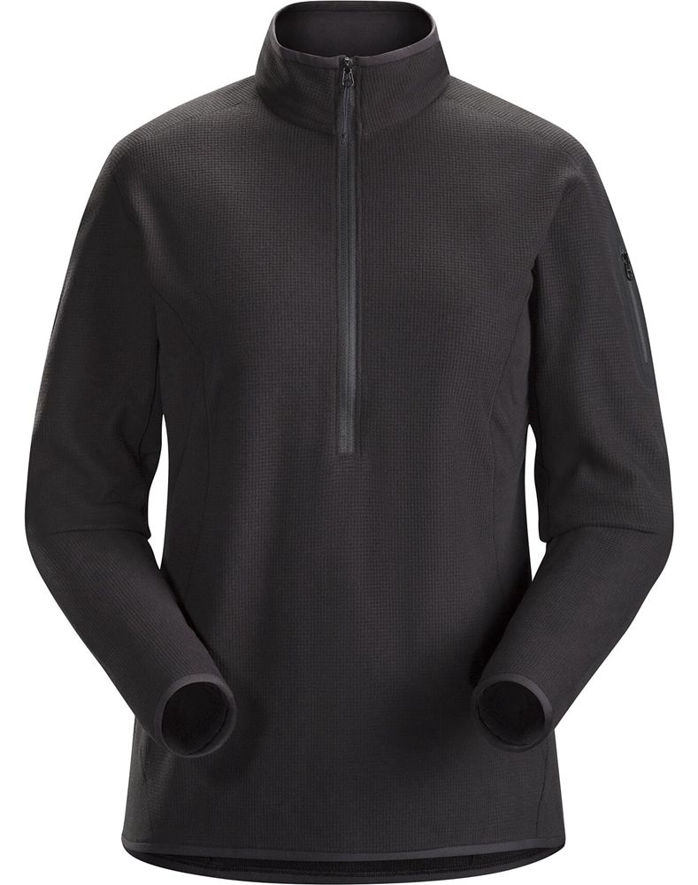Arc'teryx Delta LT Zip Neck Pullover Womens - Black