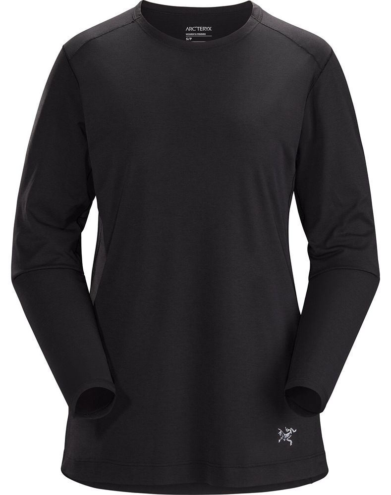 Arc'teryx Quadra Crew Neck LS T-Shirt Womens - Black