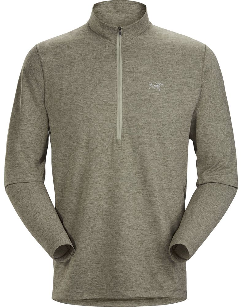 Arc'teryx Cormac Zip Neck LS T-Shirt Mens - Beige