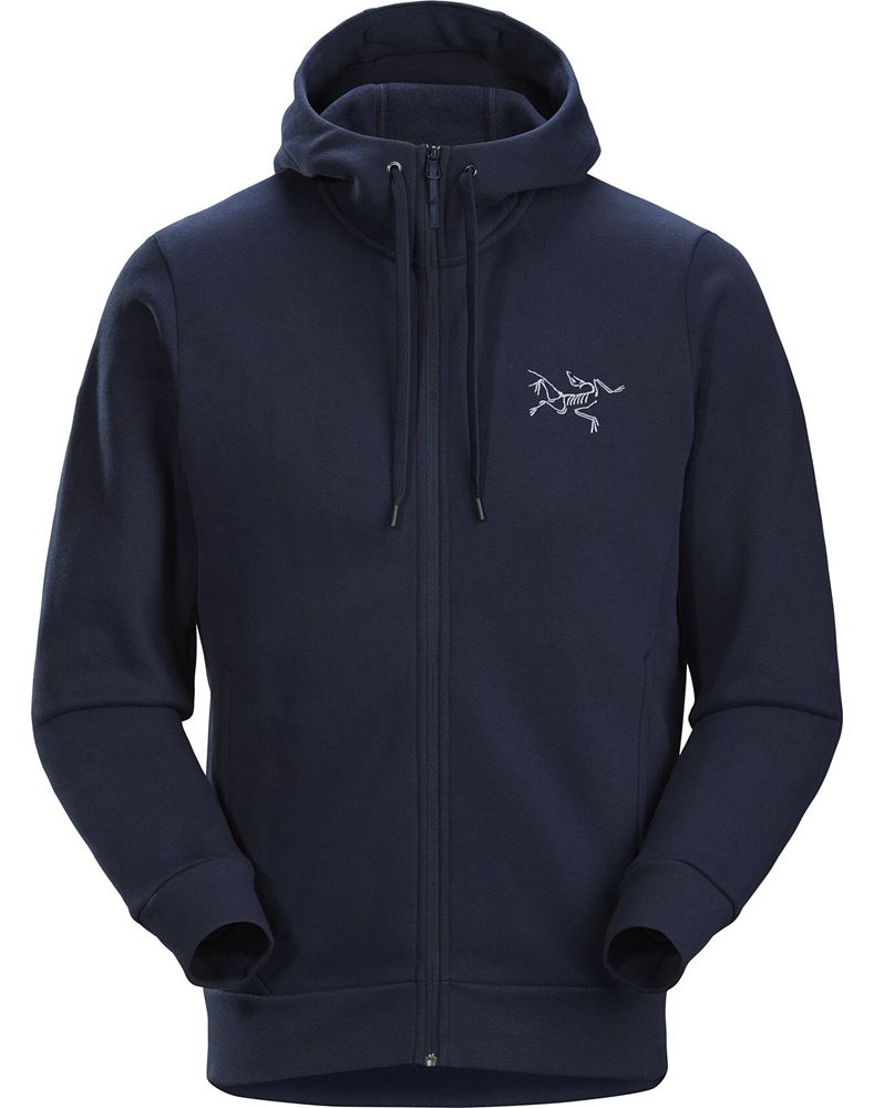 Arc'teryx Bird Emblem Full Zip Hoodie Mens - Blue