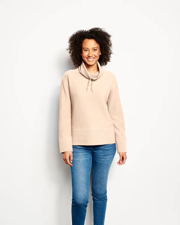 Textured Cowl Sweatshirt