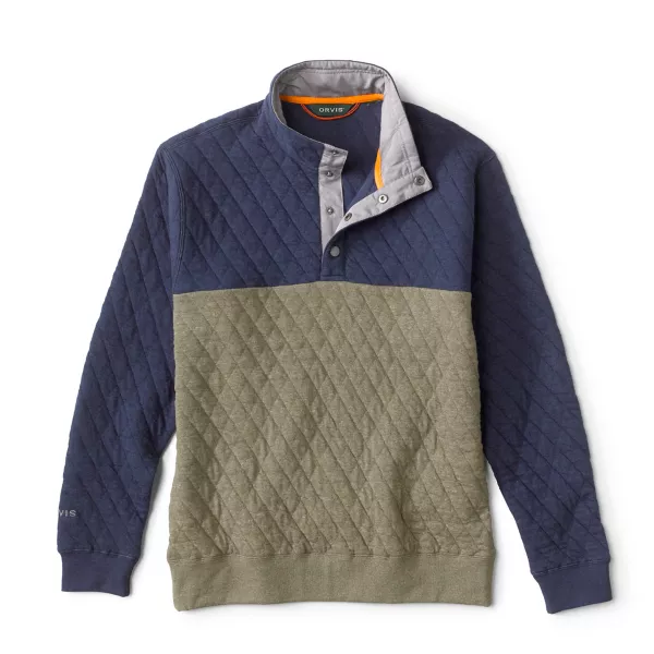 Outdoor Quilted Snap Sweatshirt