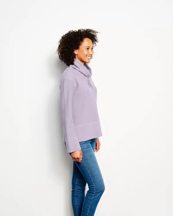 Textured Cowl Sweatshirt