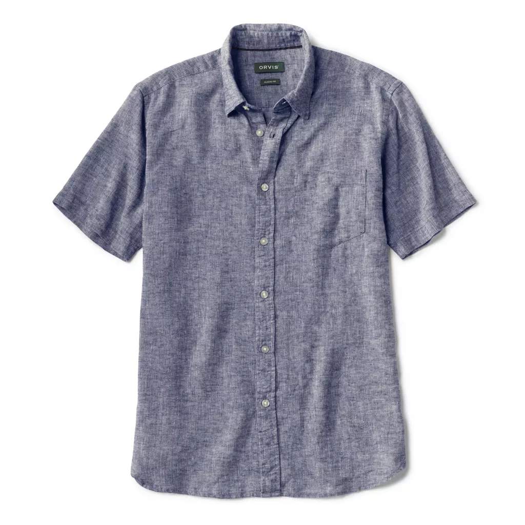 Pure Linen Short-Sleeved Shirt