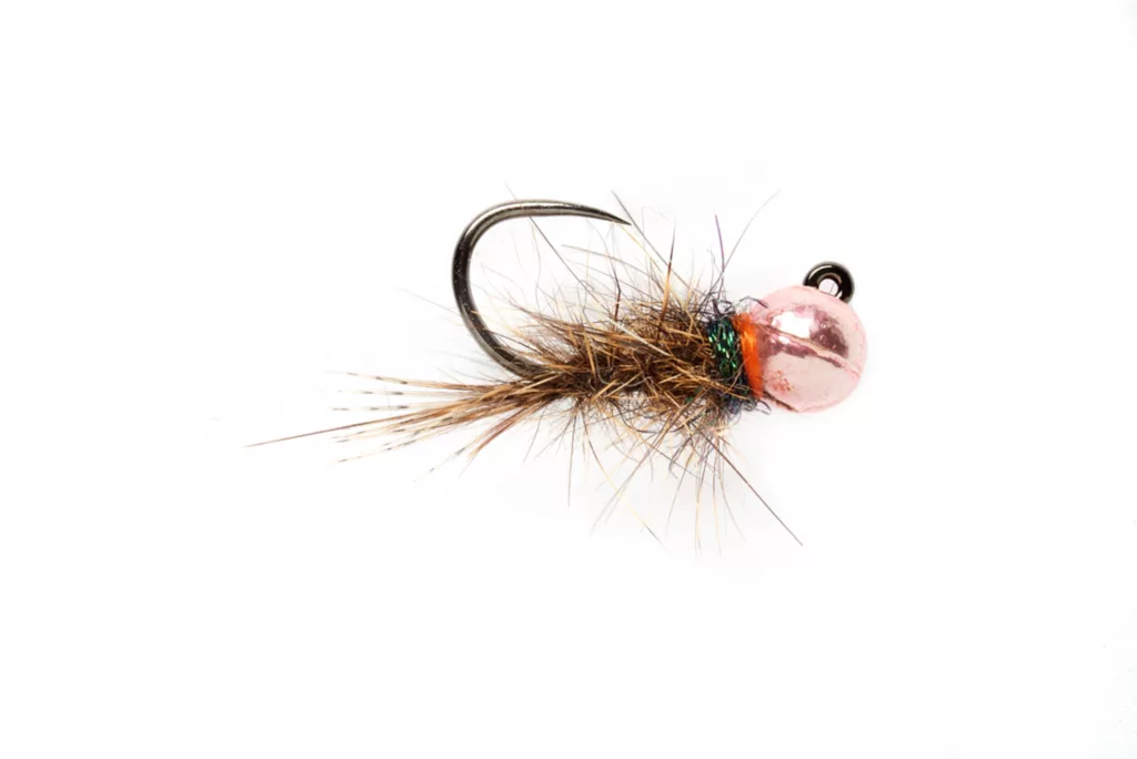 Barbless Roza's Pink Hare's Ear Jig