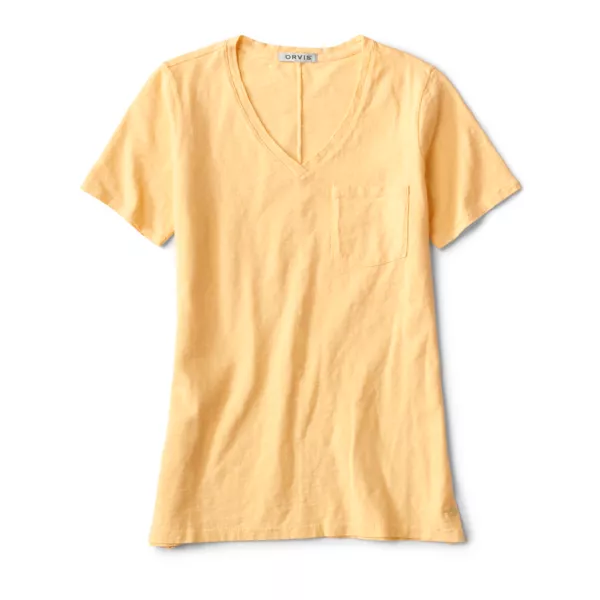Canyon Garment-Dyed V-Neck Short-Sleeved Tee