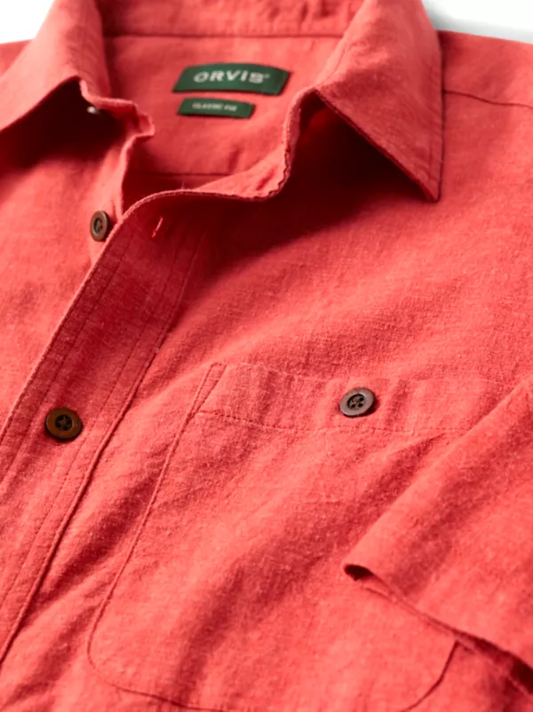 Hemp/TENCEL Stretch Short-Sleeved Shirt