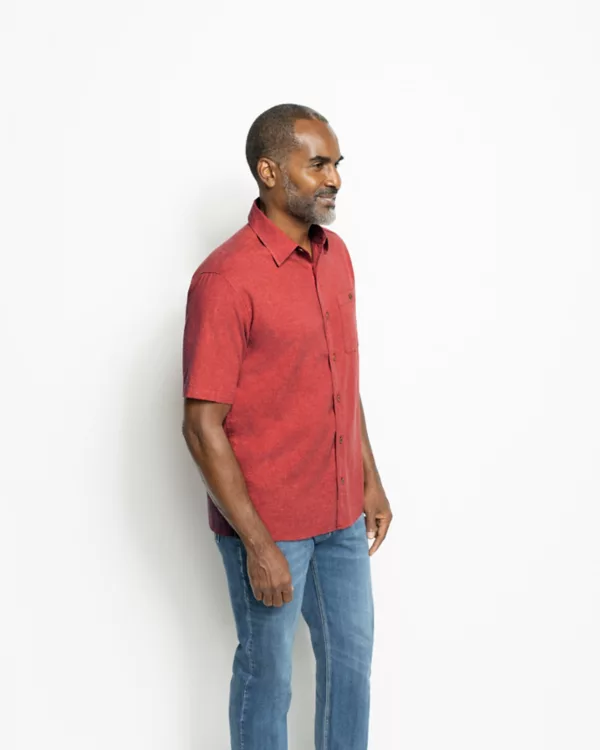 Hemp/TENCEL Stretch Short-Sleeved Shirt