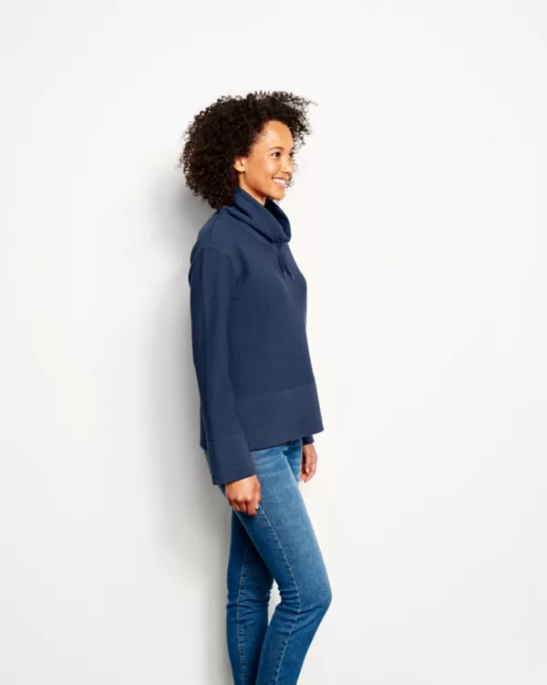 Textured Cowl Sweatshirt