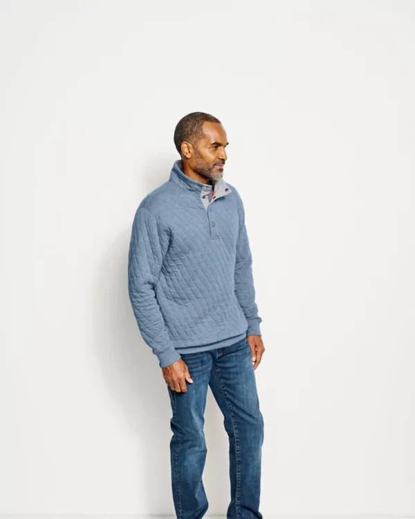 Outdoor Quilted Snap Sweatshirt