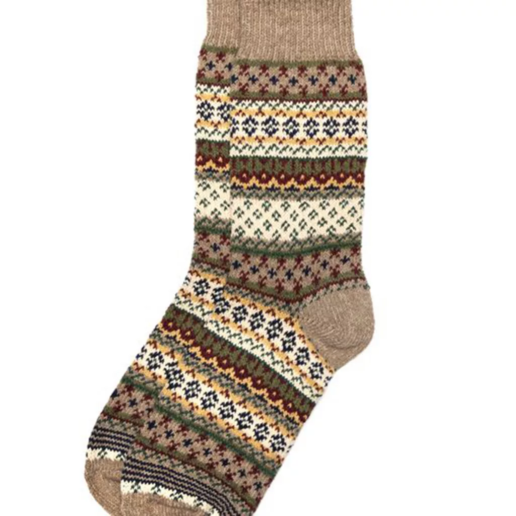 American Trench Cotton Fair Isle Socks