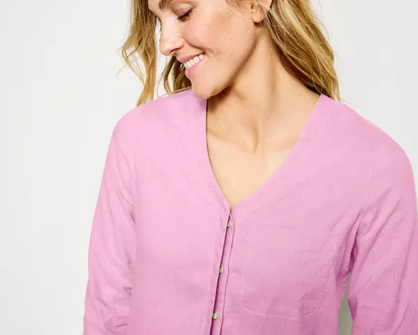 Women's Performance Linen Three-Quarter-Sleeved Shirt