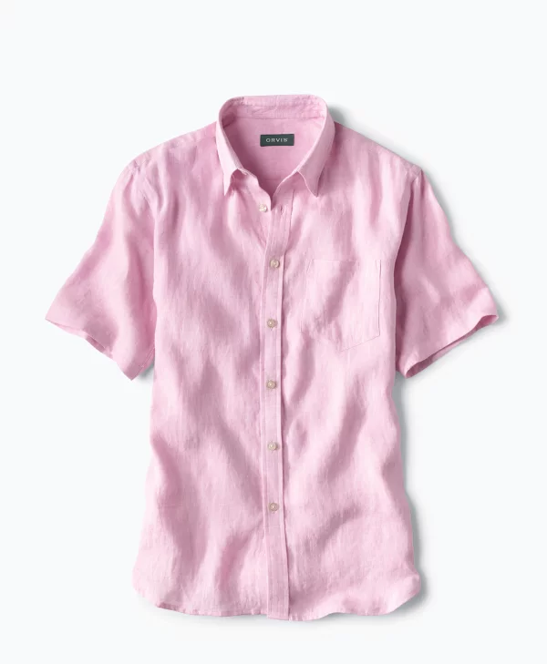 Pure Linen Short-Sleeved Shirt