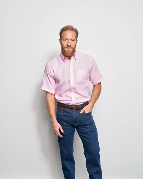 Pure Linen Short-Sleeved Shirt