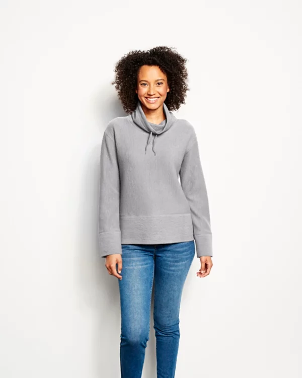 Textured Cowl Sweatshirt