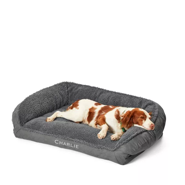 Orvis ComfortFill-Eco™ Bolster Dog Bed with Fleece