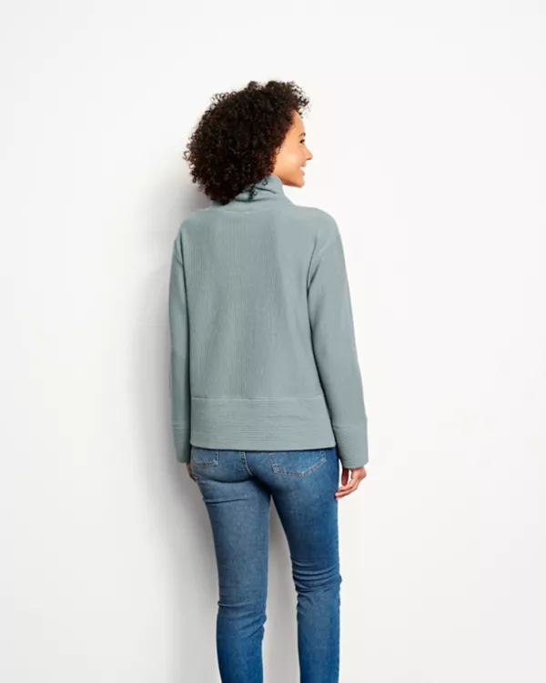 Textured Cowl Sweatshirt