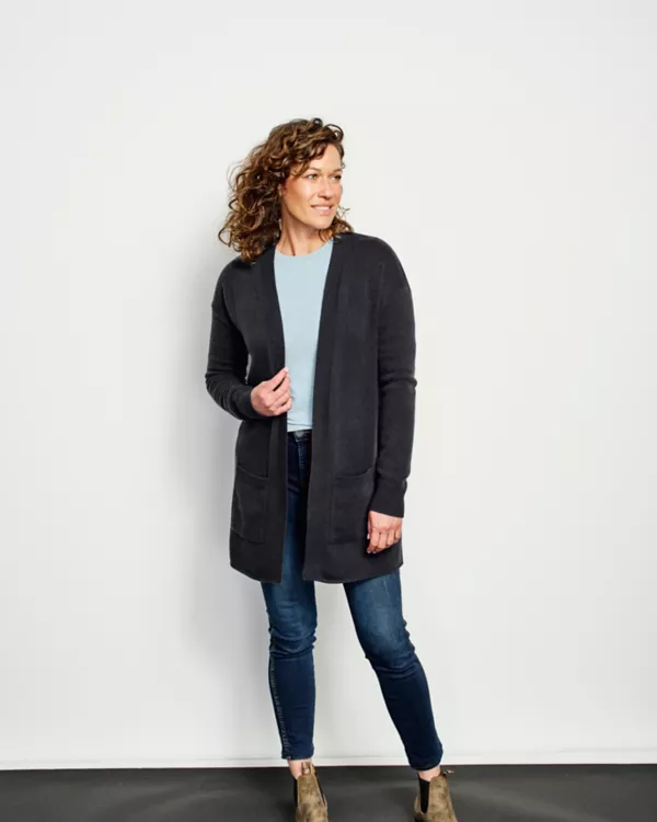 Cashmere Long Open Cardigan