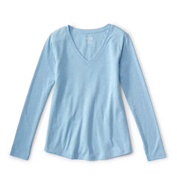 Perfect Relaxed V-Neck Long-Sleeved Tee