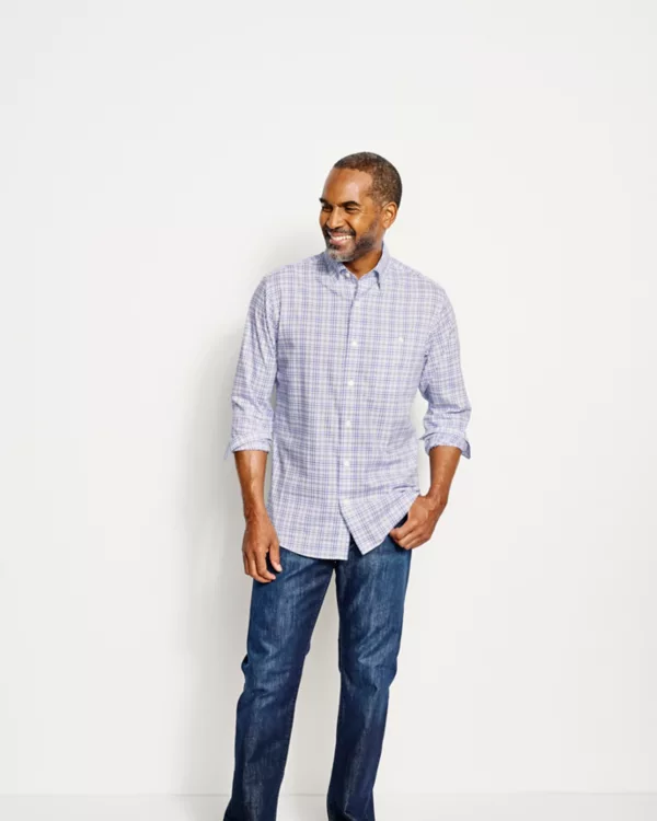 No-Work, Work Long-Sleeved Hidden Button-Down Shirt