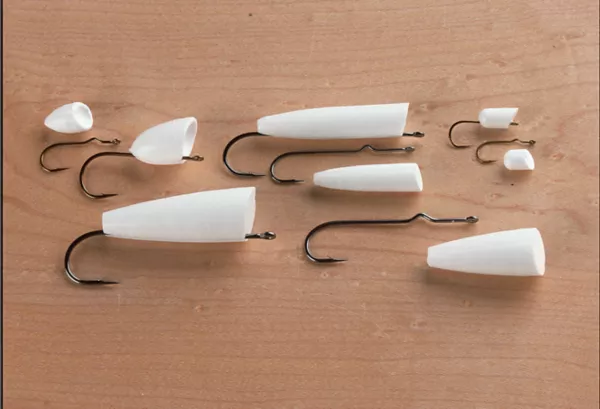 Popper Bodies with Hooks - Panfish Popper Bodies with Size 10 and 12 Hooks