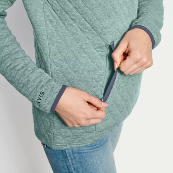 Women's Outdoor Quilted Snap Sweatshirt