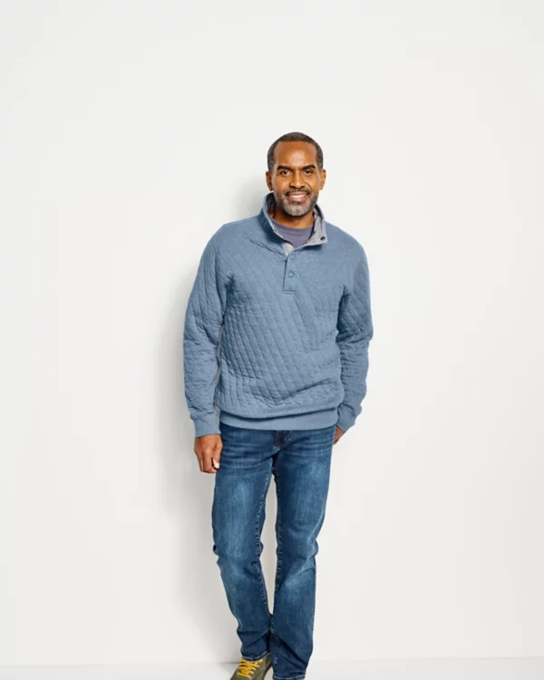 Outdoor Quilted Snap Sweatshirt