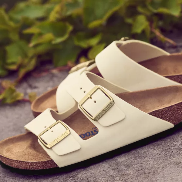 Women's Birkenstock® Arizona Soft Footbed Ecru Nubuck