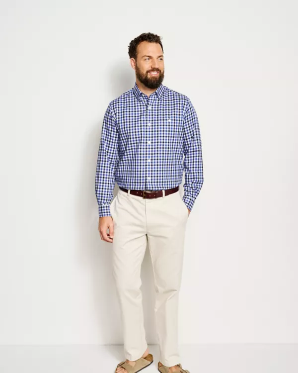 No-Work, Work Long-Sleeved Hidden Button-Down Shirt