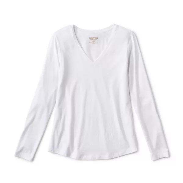 Perfect Relaxed V-Neck Long-Sleeved Tee