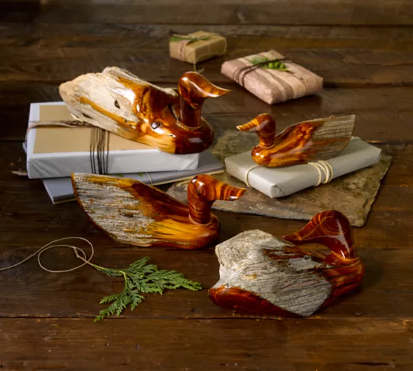 Handcarved Fence-Post Duck