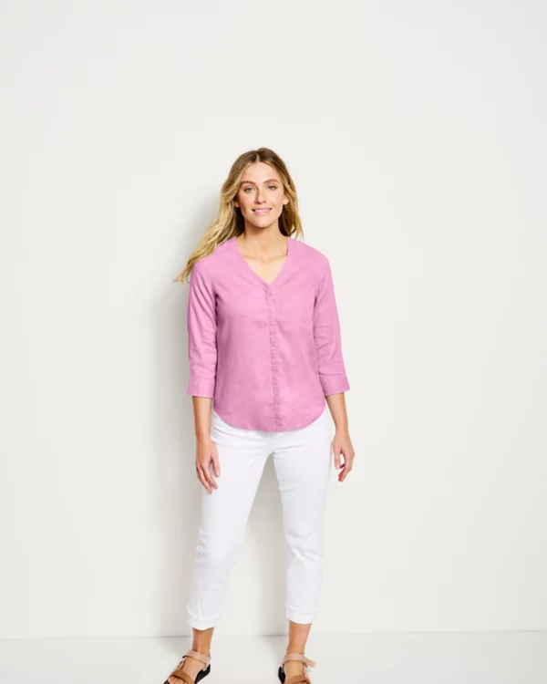 Women's Performance Linen Three-Quarter-Sleeved Shirt