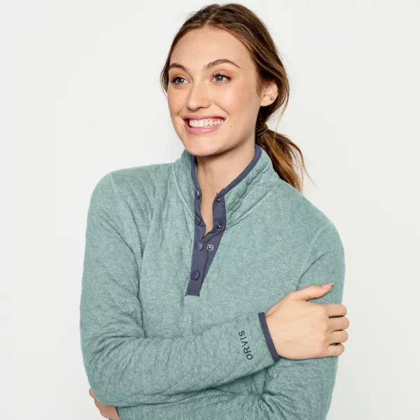 Women's Outdoor Quilted Snap Sweatshirt