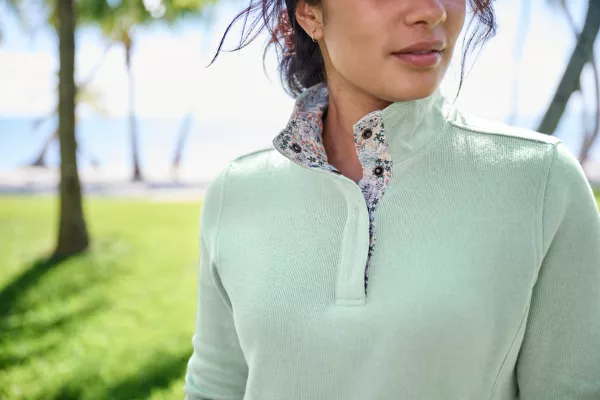 Signature Print-Trim Sweatshirt