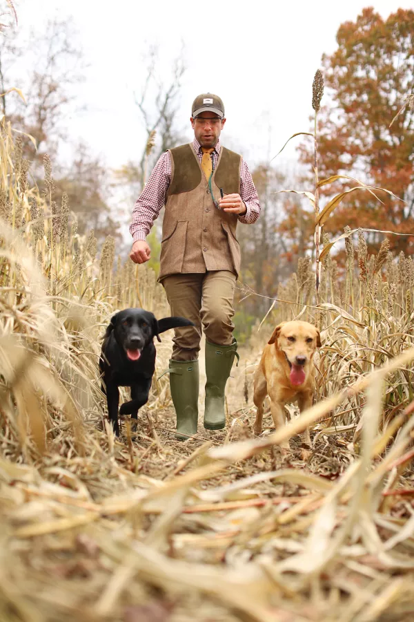 Men's Le Chameau Chasseur Leather-Lined Boots