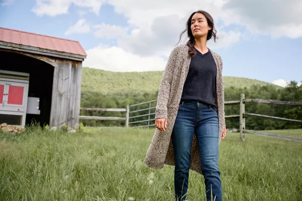 Marled Sweater Duster