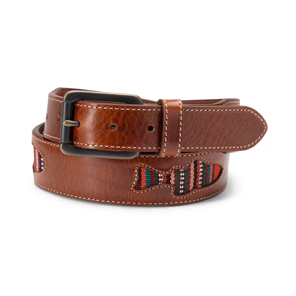 Cutout Fish Leather Belt