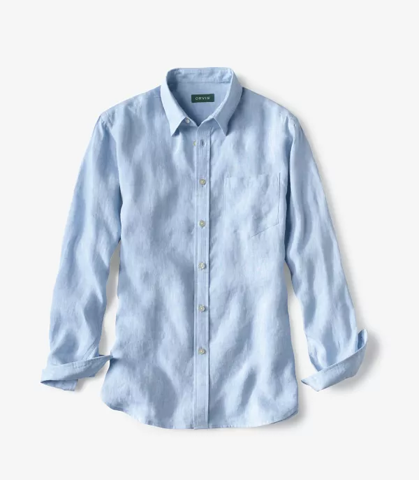 Pure Linen Long-Sleeved Shirt