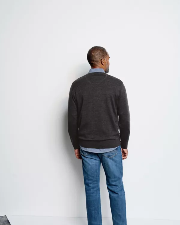 Merino V-Neck Long-Sleeved Sweater