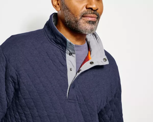 Outdoor Quilted Snap Sweatshirt