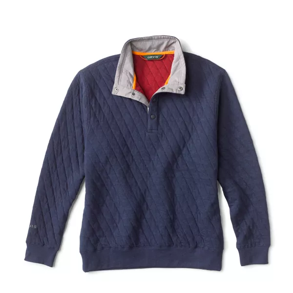 Outdoor Quilted Snap Sweatshirt