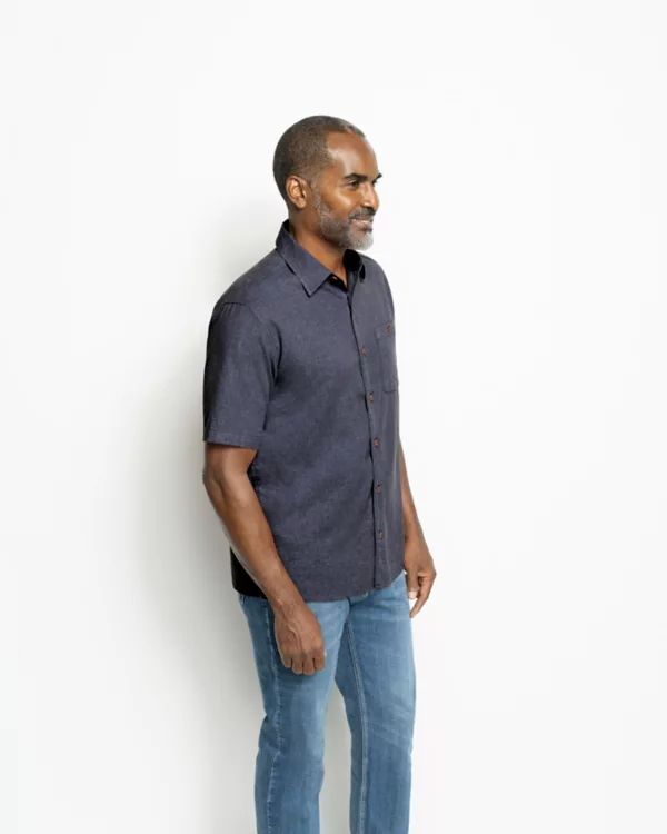Hemp/TENCEL Stretch Short-Sleeved Shirt