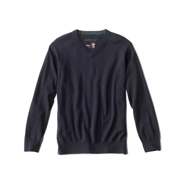Merino V-Neck Long-Sleeved Sweater