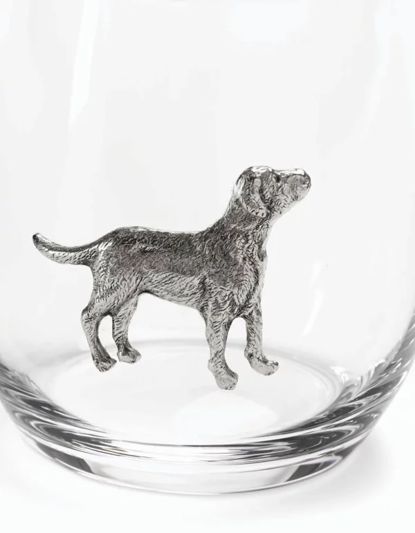 Pewter Medallion Glasses, Set of 4