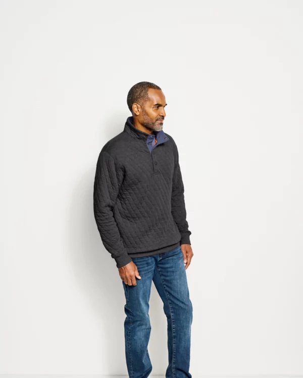 Outdoor Quilted Snap Sweatshirt