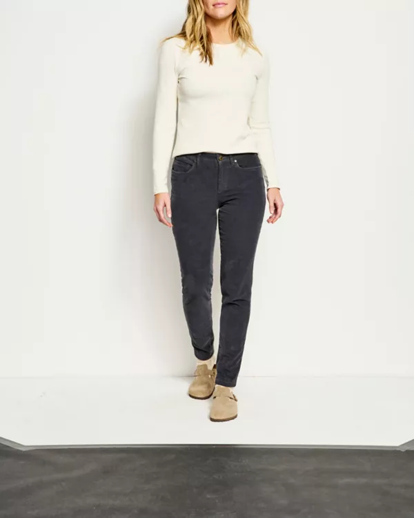 Stretch Corduroy Natural Fit Skinny-Leg Pants